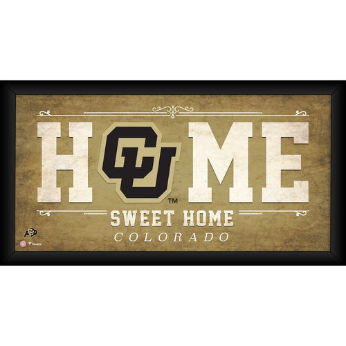 Colorado Buffaloes Framed 10'' x 20'' Home Sweet Home Collage