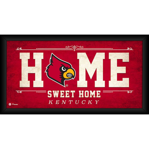 Louisville Cardinals Framed 10'' x 20'' Home Sweet Home Collage