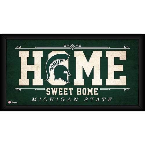 Michigan State Spartans Framed 10'' x 20'' Home Sweet Home Collage