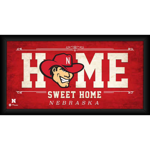 Nebraska Huskers Framed 10'' x 20'' Home Sweet Home Collage