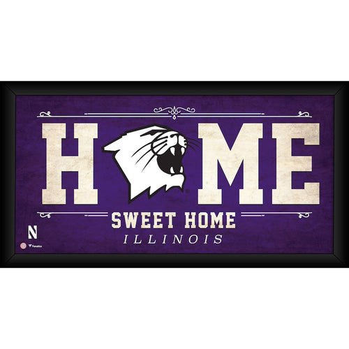 Northwestern Wildcats Framed 10'' x 20'' Home Sweet Home Collage