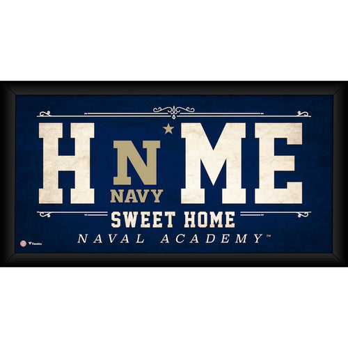 Navy Midshipmen Framed 10'' x 20'' Home Sweet Home Collage