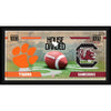 Clemson Tigers vs. South Carolina Gamecocks Framed 10'' x 20'' House Divided Football Collage