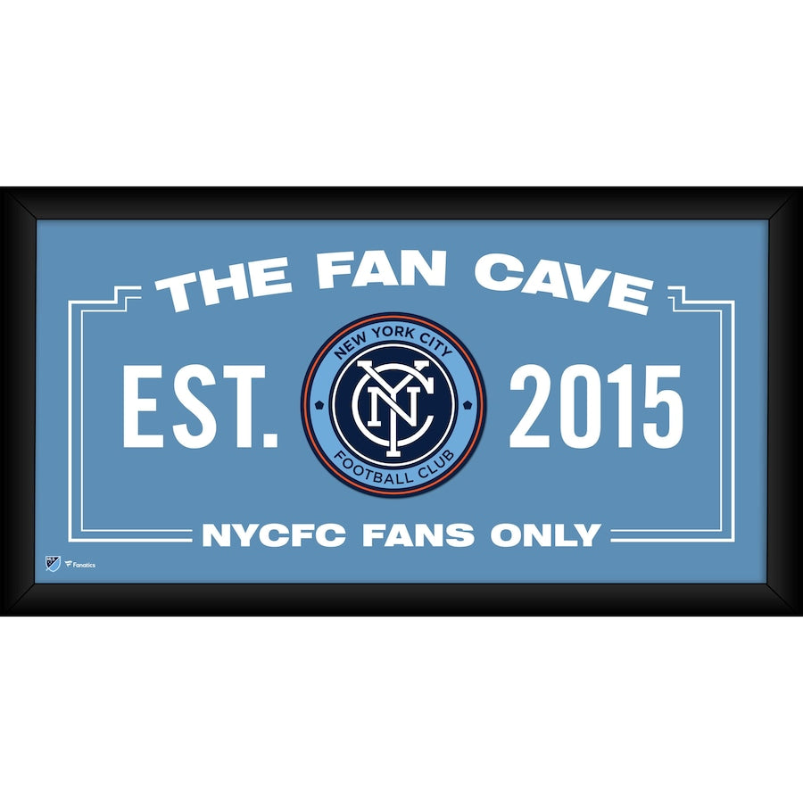 New York City FC Framed 10'' x 20'' Fan Cave Collage