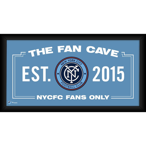 New York City FC Framed 10'' x 20'' Fan Cave Collage