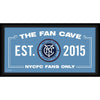 New York City FC Framed 10'' x 20'' Fan Cave Collage