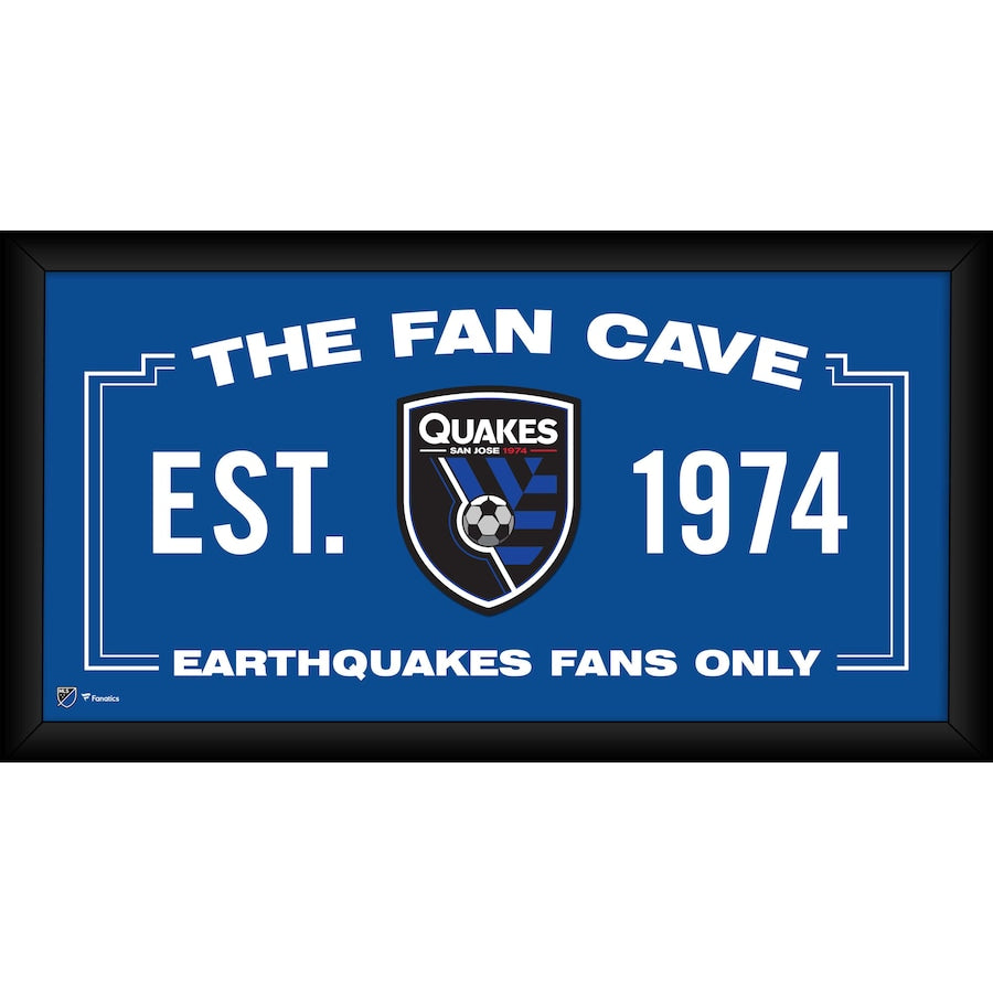 San Jose Earthquakes Framed 10'' x 20'' Fan Cave Collage