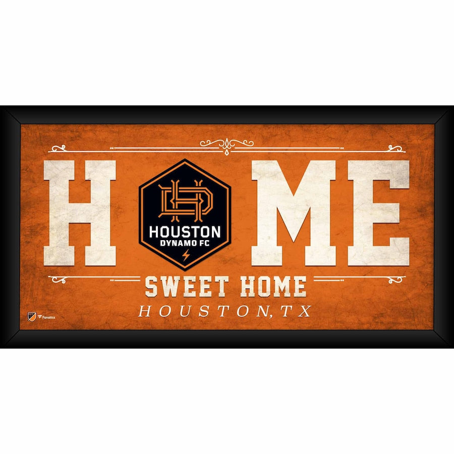 Houston Dynamo Framed 10'' x 20'' Home Sweet Home Collage