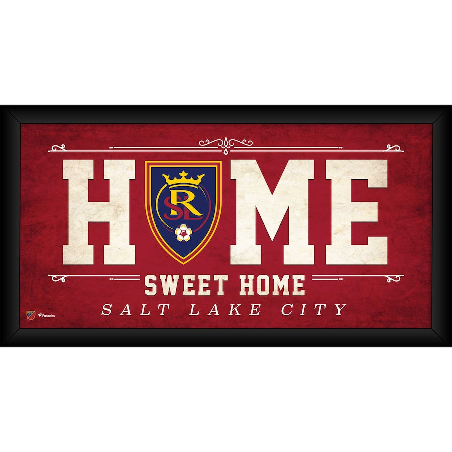 Real Salt Lake Framed 10'' x 20'' Home Sweet Home Collage