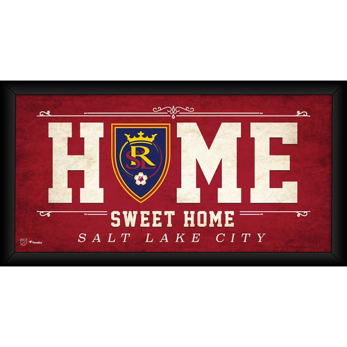 Real Salt Lake Framed 10'' x 20'' Home Sweet Home Collage