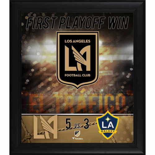 LAFC Framed 15'' x 17'' First MLS Playoff Win vs. LA Galaxy Collage - El Trafico
