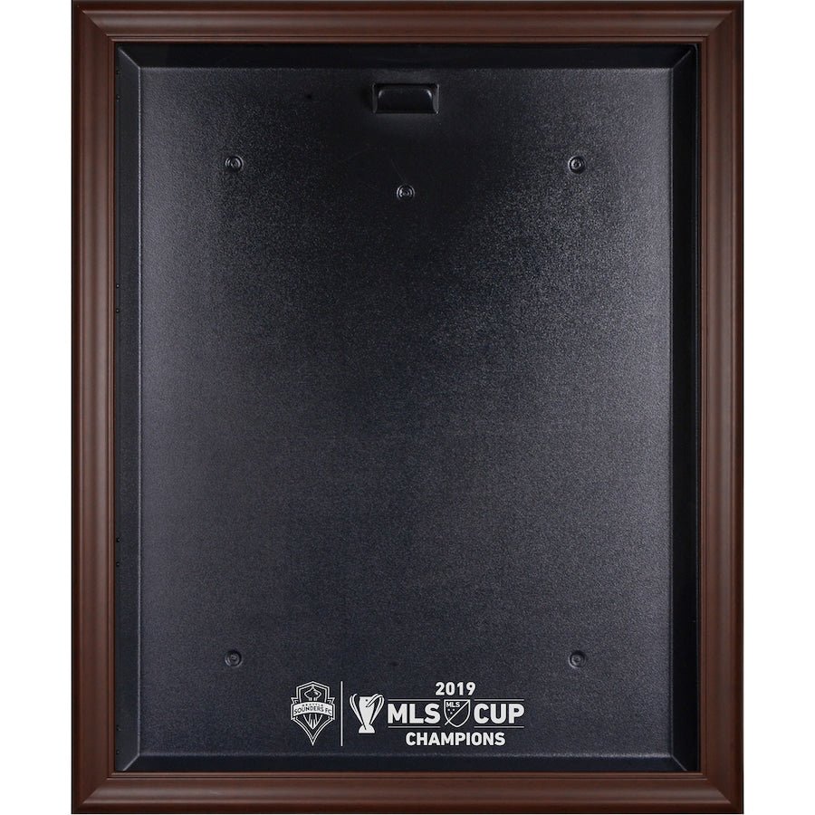 Seattle Sounders FC Brown Framed 2019 MLS Cup Champions Team Logo Jersey Display Case