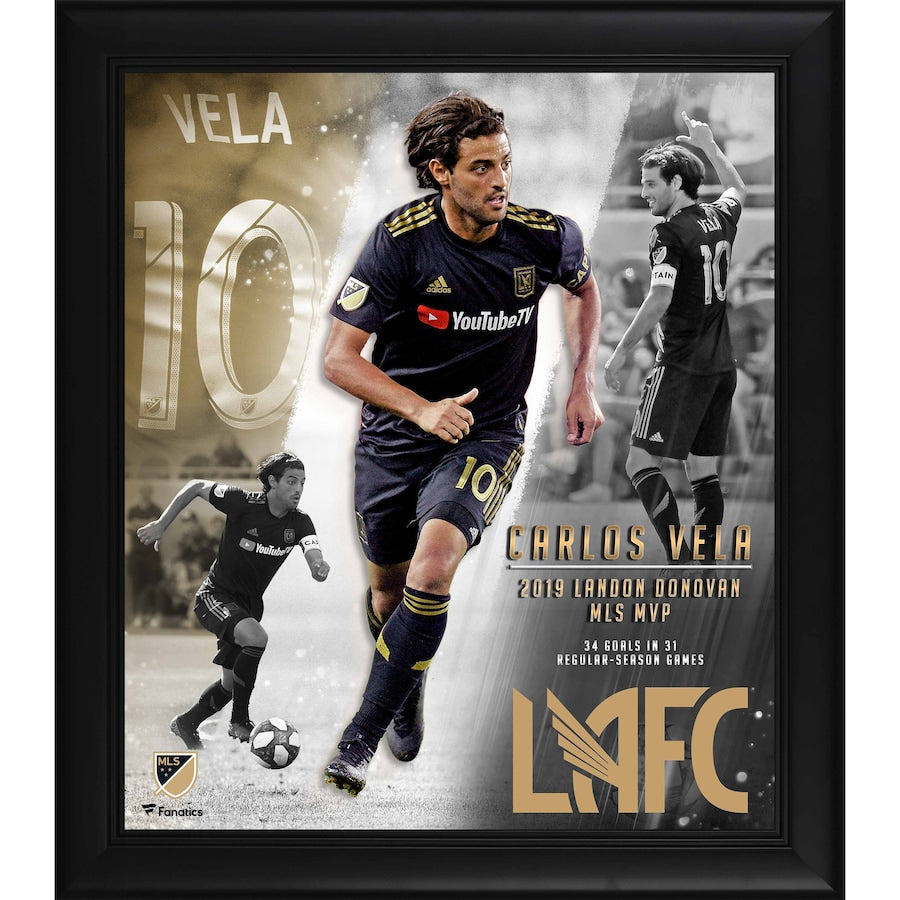 Carlos Vela LAFC Framed 15'' x 17'' 2019 MLS Season MVP Collage