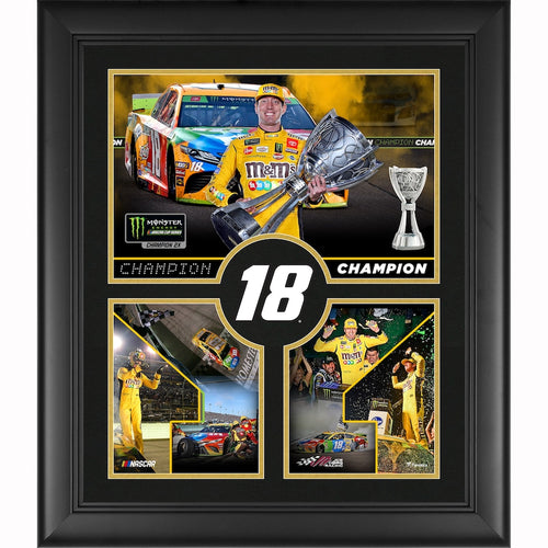 Kyle Busch Framed 20'' x 24'' 2019 Monster Energy NASCAR Cup Series Champion Collage