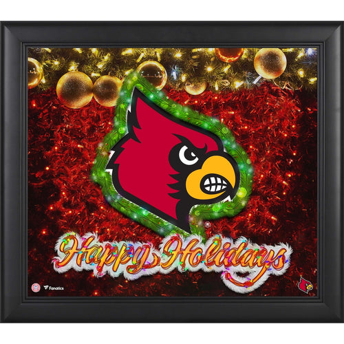 Louisville Cardinals Framed 15'' x 17'' Happy Holidays Collage