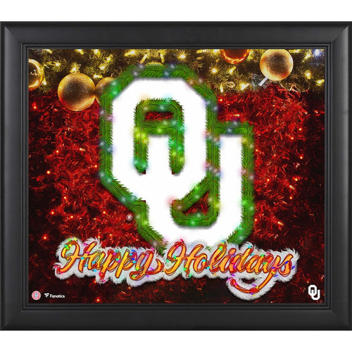 Oklahoma Sooners Framed 15'' x 17'' Happy Holidays Collage