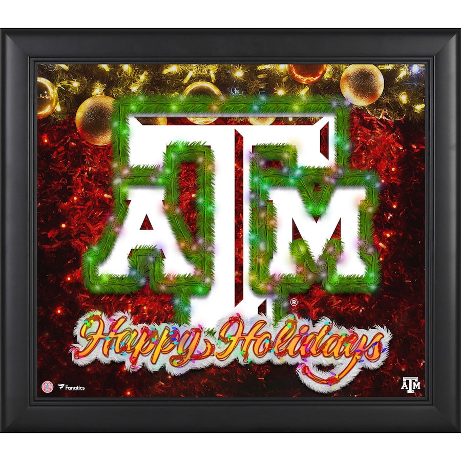 Texas A&M Aggies Framed 15'' x 17'' Happy Holidays Collage