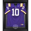 LSU Tigers Framed College Football Playoff 2019 National Champions Logo Black Jersey Display Case