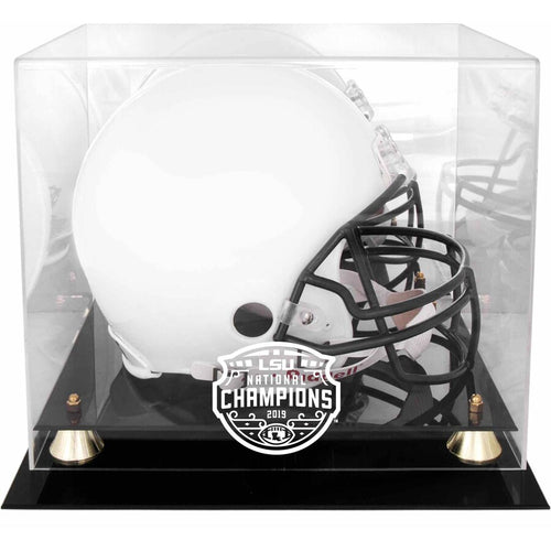 LSU Tigers College Football Playoff 2019 National Champions Logo Golden Classic Helmet Display Case