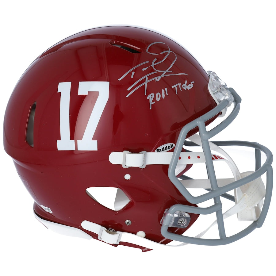 Tua Tagovailoa Alabama Crimson Tide Autographed Riddell Speed Authentic Helmet with ''Roll Tide'' Inscription