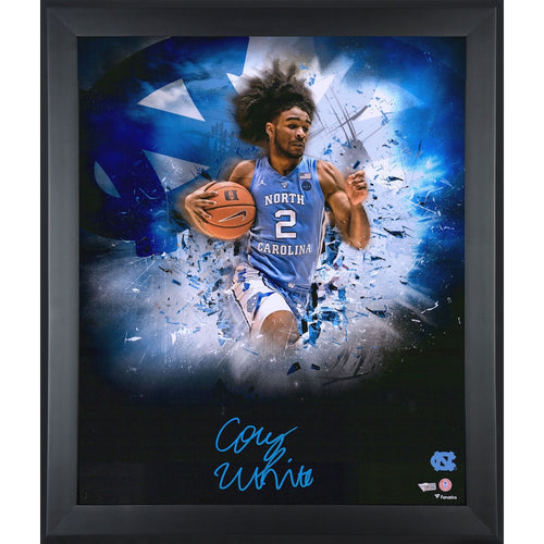 Coby White North Carolina Tar Heels Framed Autographed 20'' x 24'' In Focus Photograph