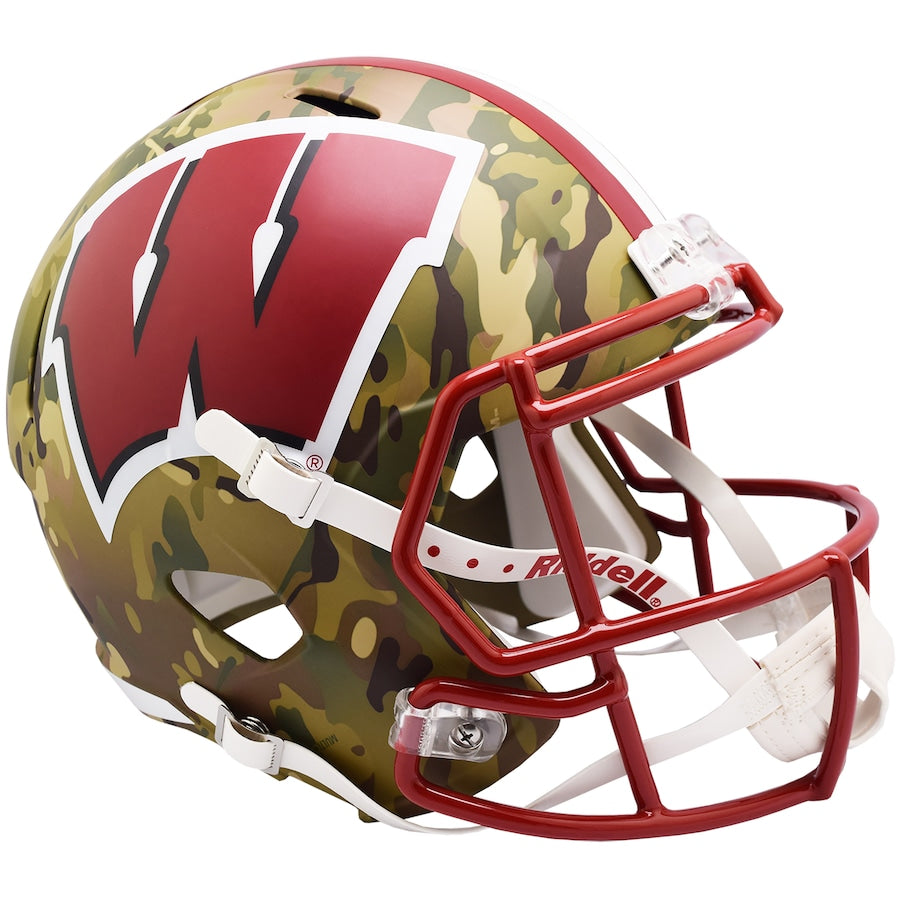 Wisconsin Badgers Riddell Camo Alternate Speed Replica Helmet