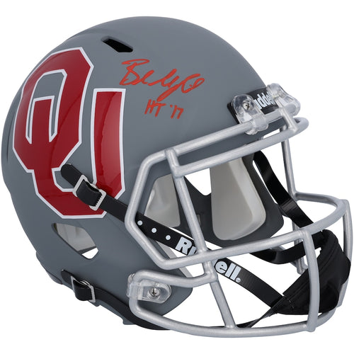 Baker Mayfield Oklahoma Sooners Autographed Riddell AMP Speed Replica Helmet with ''HT 17'' Inscription