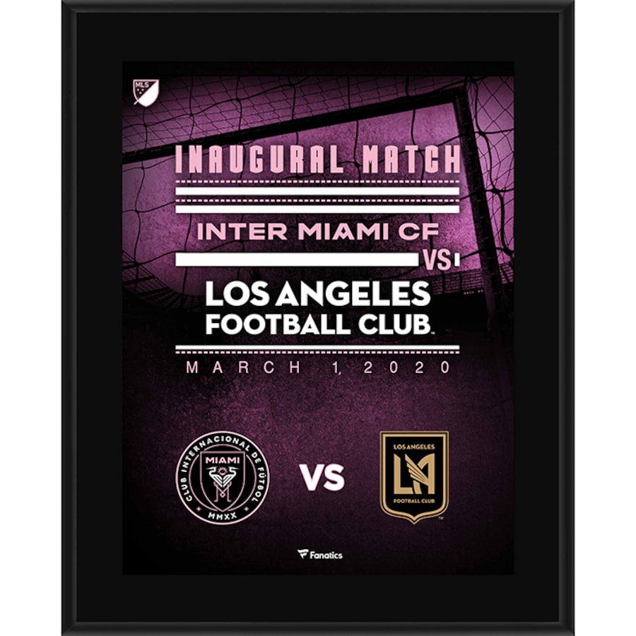 Inter Miami CF 10.5'' x 13'' Inaugural Game Sublimated Plaque