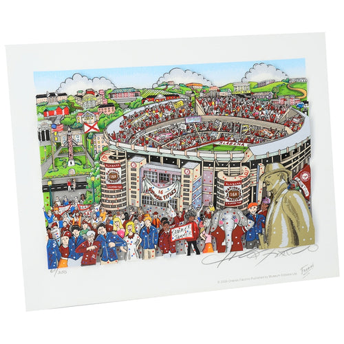Alabama Crimson Tide 16 National Titles Fazzino Pop Art - Limited Edition of 200
