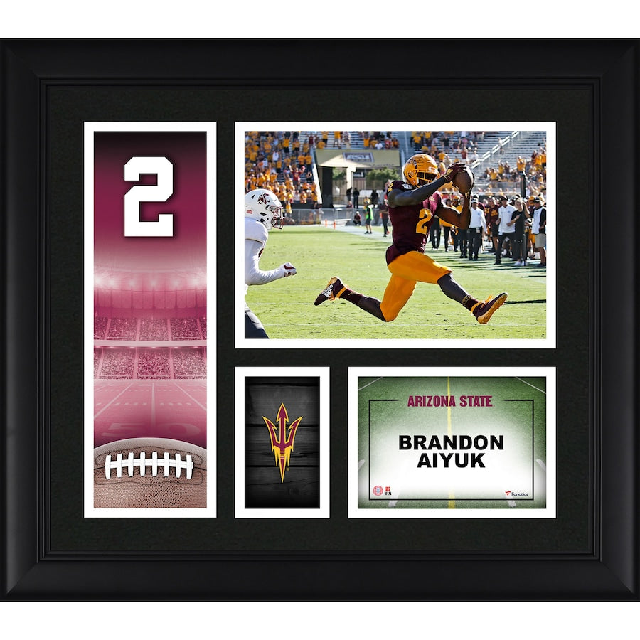 Brandon Aiyuk Arizona State Sun Devils Framed 15'' x 17'' Player Core Collage