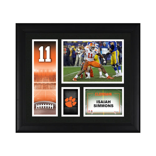 Isaiah Simmons Clemson Tigers Framed 15'' x 17'' Player Core Collage