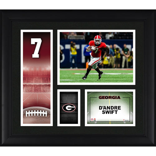 D'Andre Swift Georgia Bulldogs Framed 15'' x 17'' Player Core Collage