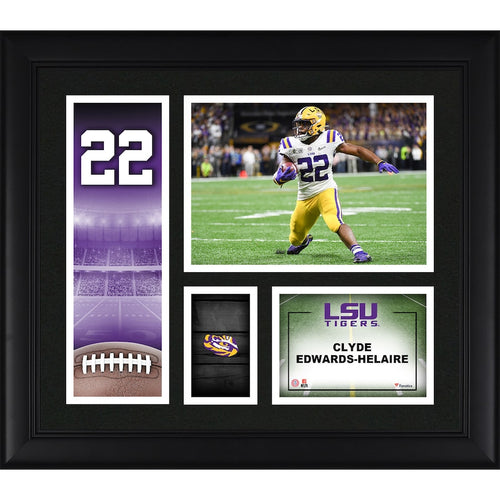 Clyde Edwards-Helaire LSU Tigers Framed 15'' x 17'' Player Core Collage