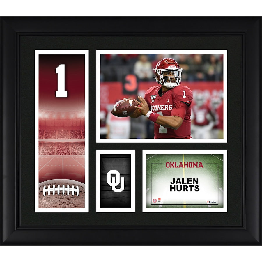 Jalen Hurts Oklahoma Sooners Framed 15'' x 17'' Player Core Collage