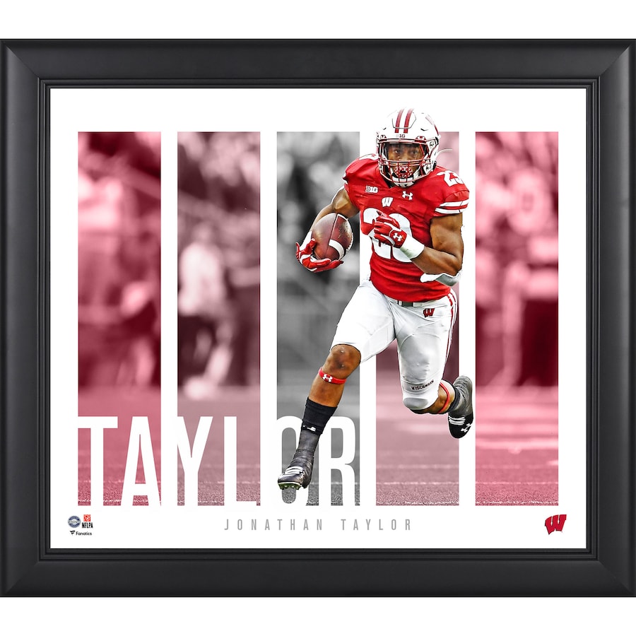 Jonathan Taylor Wisconsin Badgers Framed 15'' x 17'' Player Panel Collage