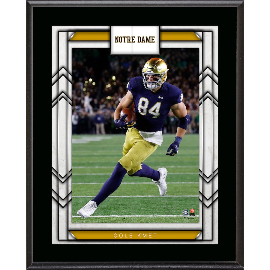 Cole Kmet Notre Dame Fighting Irish 10.5'' x 13'' Sublimated Player Plaque