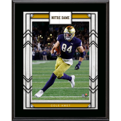 Cole Kmet Notre Dame Fighting Irish 10.5'' x 13'' Sublimated Player Plaque