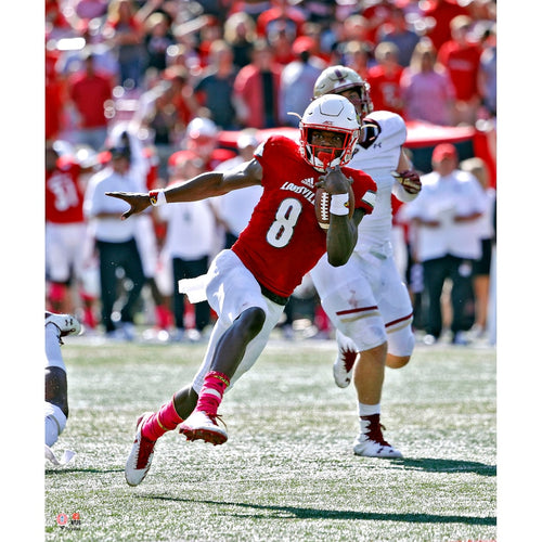 Lamar Jackson Louisville Cardinals Unsigned Running Photograph