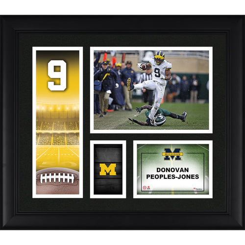 Donovan Peoples-Jones Michigan Wolverines Framed 15'' x 17'' Player Core Collage