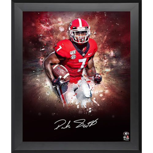 D'Andre Swift Georgia Bulldogs Framed Autographed 20'' x 24'' In Focus Photograph