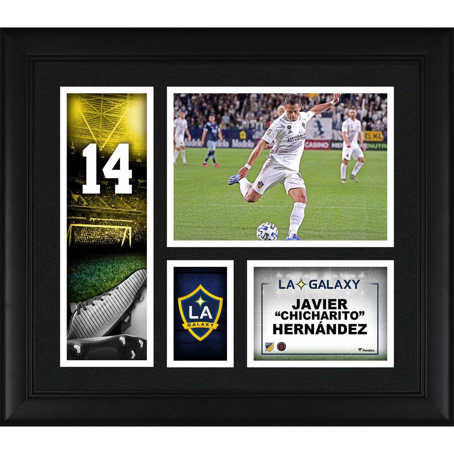 Javier Hernandez LA Galaxy Framed 15'' x 17'' Player Core Collage