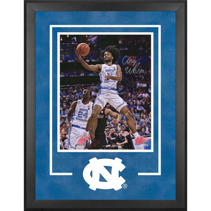 Coby White North Carolina Tar Heels Deluxe Framed Autographed 16'' x 20'' Finger Roll Photograph