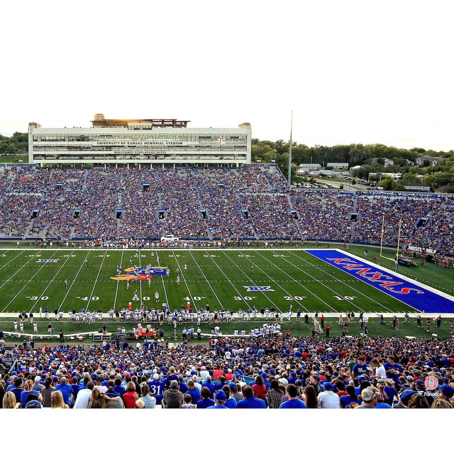 Kansas Jayhawks Unsigned David Booth Kansas Memorial Stadium Photograph