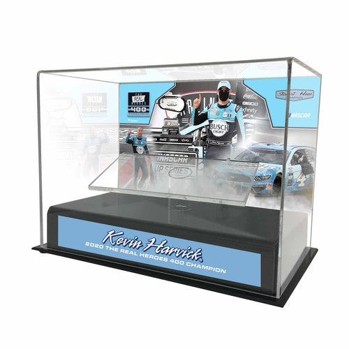 Kevin Harvick 2020 The Real Heroes 400 Champion 1:24 Die Cast Display Case with Sublimated Plate