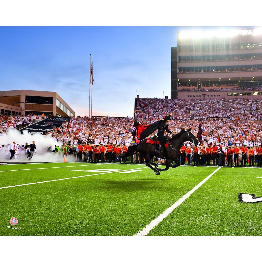 Texas Tech Red Raiders Unsigned Masked Rider Pre-Game Photograph