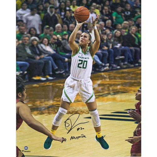 Sabrina Ionescu Oregon Ducks Autographed 16'' x 20'' Shooting Photograph with '' 20 Naismith'' Inscription
