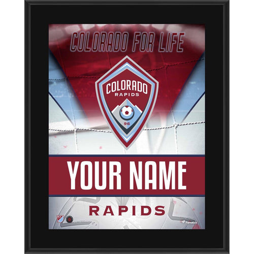 Colorado Rapids 10.5'' x 13'' Personalized Sublimated Team Logo Plaque