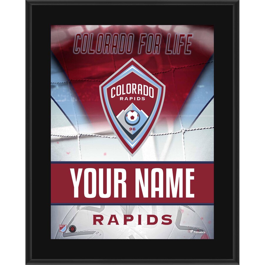 Colorado Rapids 10.5'' x 13'' Personalized Sublimated Team Logo Plaque