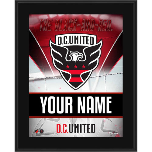 D.C. United 10.5'' x 13'' Personalized Sublimated Team Logo Plaque