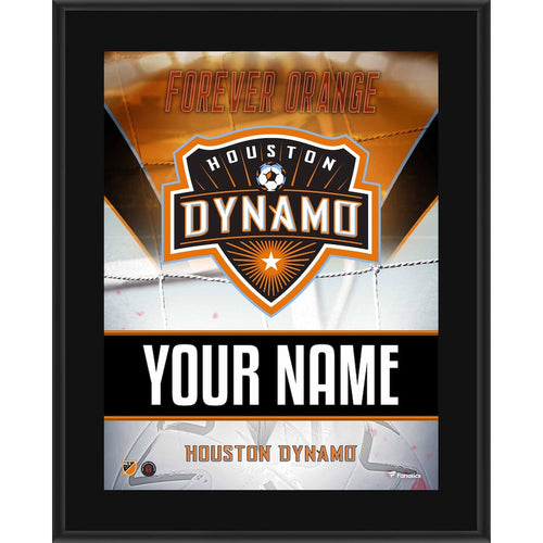 Houston Dynamo 10.5'' x 13'' Personalized Sublimated Team Logo Plaque